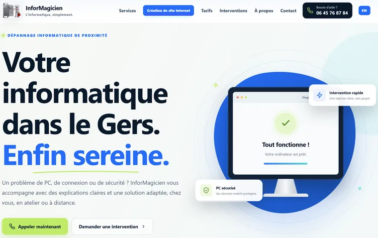 Aperçu du site InforMagicien, créateur de clemzy.fr.